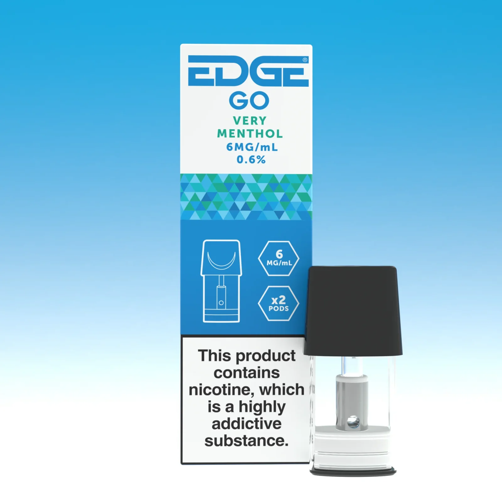 EDGE GO Prefilled Vape Pods - Very Menthol - Pack of 2 - Image 2