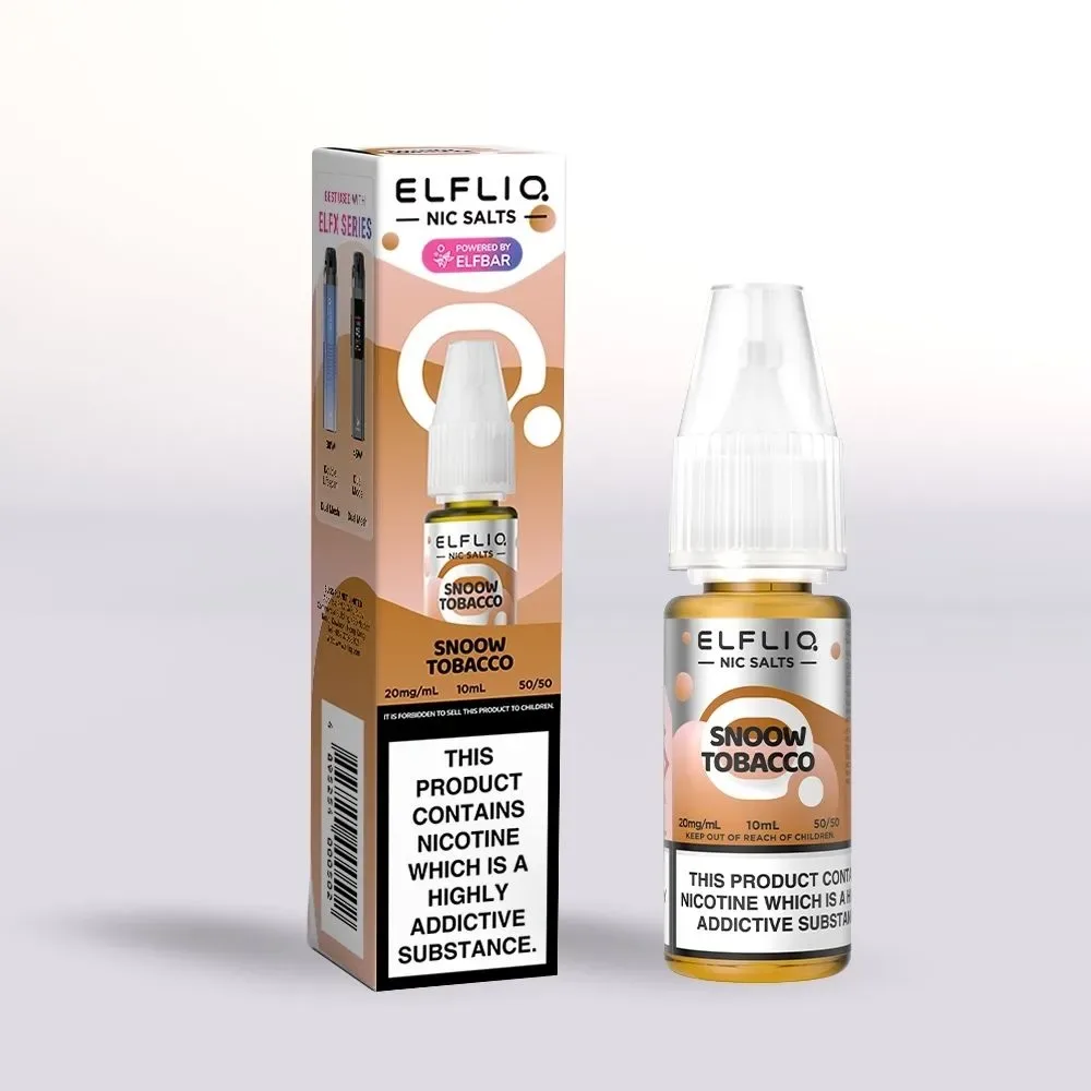 Elf Bar ElfLiq Snoow Tobacco Nic Salt E-Liquid - Image 2