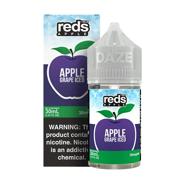 Apple Grape ICED SALT - Red's Apple E-Juice by 7 Daze - 30mL