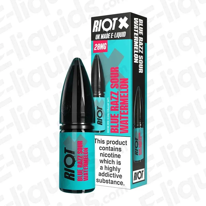Riot Squad X Blue Razz Sour Watermelon Nic Salt