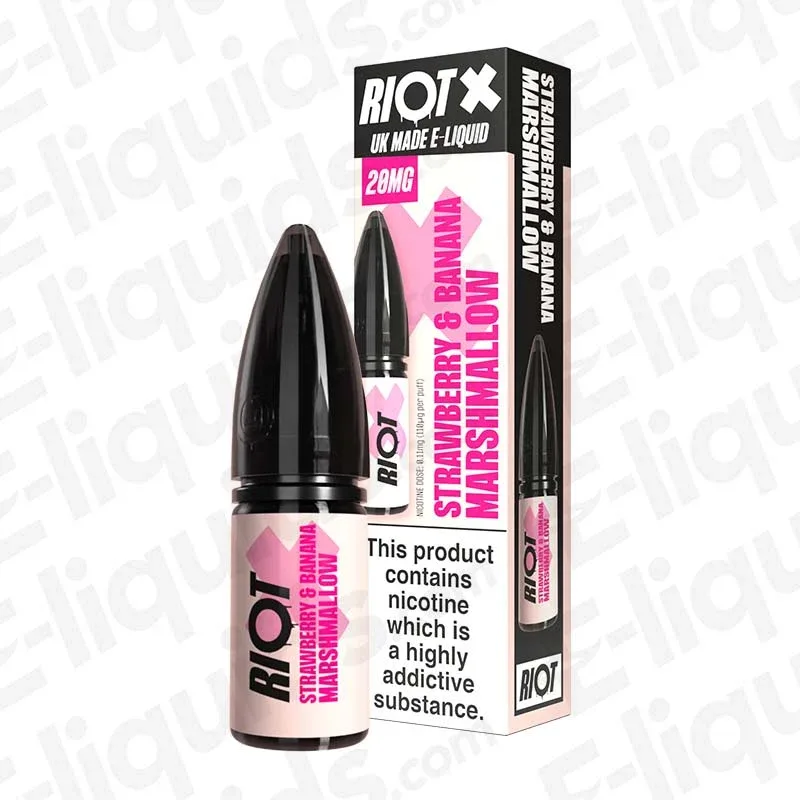 Riot Squad X Strawberry & Banana Marshmallow Nic Salt