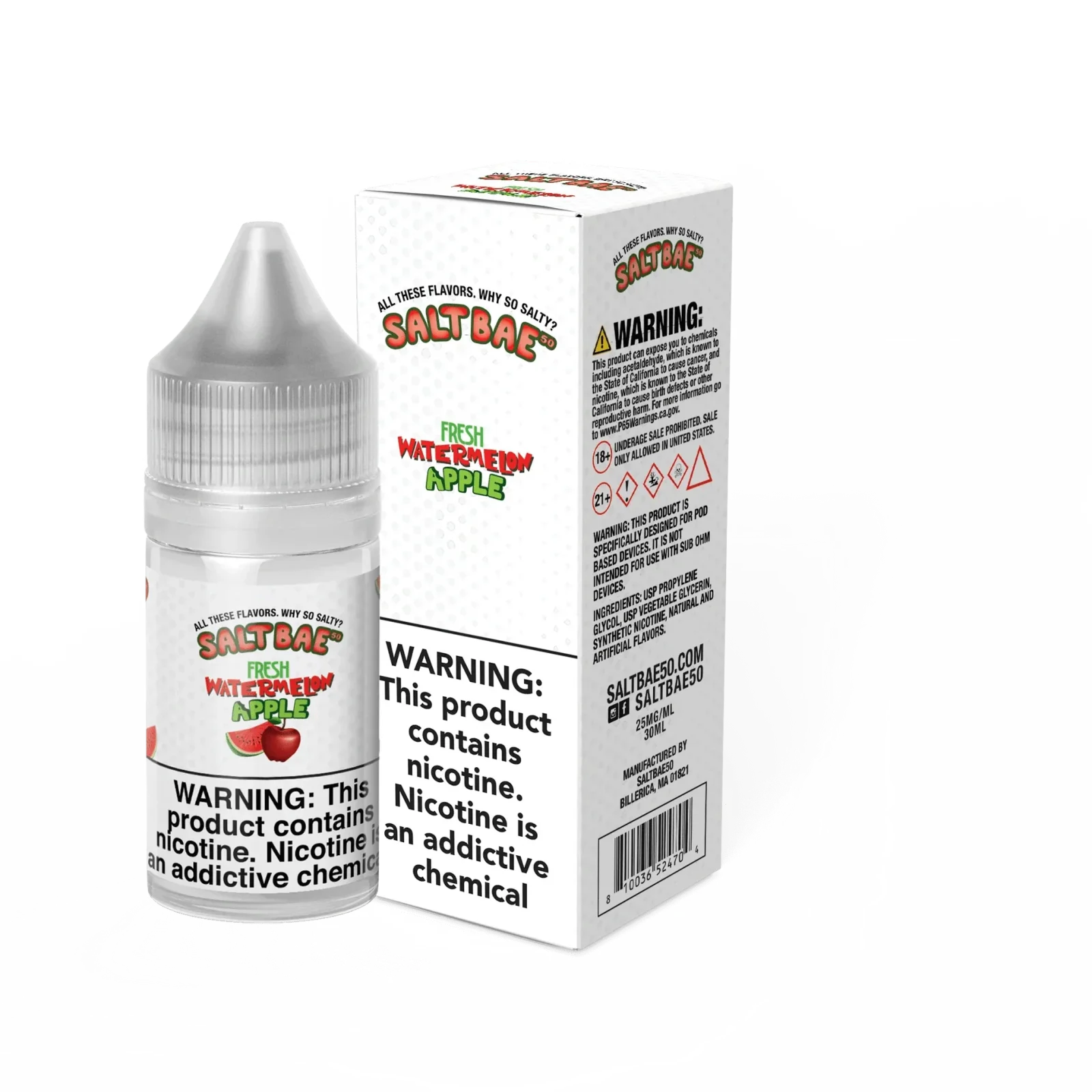 Fresh Watermelon Apple SALT - Salt Bae 50 - 30mL