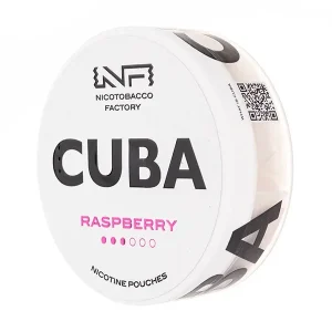 Raspberry Nicotine Pouches by Cuba White