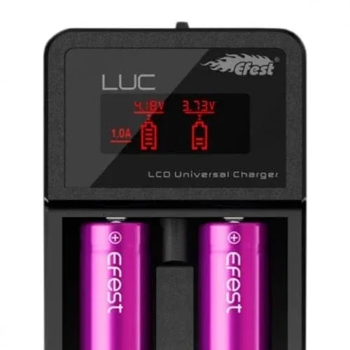 Efest LUC V2 - 2-Bay LCD 18650 Battery Charger - Image 2