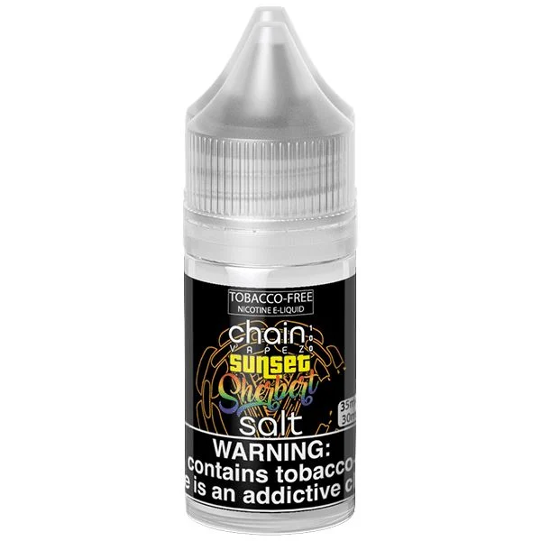 Sunset Sherbert by Chain Vapez Salt Series E-Liquid 30mL (Salt Nic)