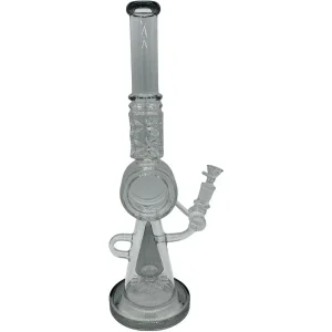 18" Tall Donut Glass Water Pipe
