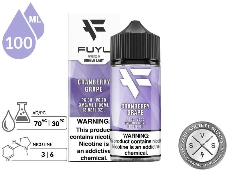 Cranberry Grape FUYL By Dinner Lady 100ml - Image 2