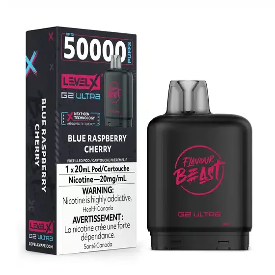 Level X Flavour Beast G2 Ultra Blue Raspberry Cherry (6/box)