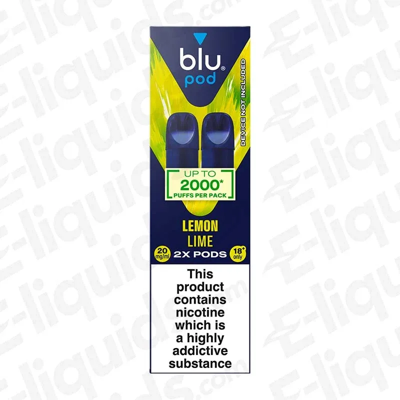 Blu Bar Blu Box Lemon Lime Prefilled Pods (Pack of 2)