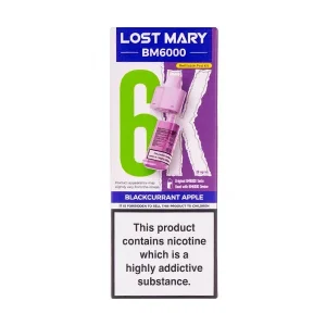 Blackcurrant Apple BM6000 Prefilled Pod + Refill by Lost Mary