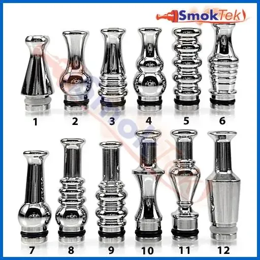 Polished Stainless Steel Drip Tip - 510/901/KR808d-1
