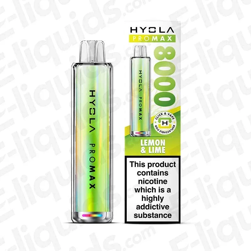 Hyola Pro Max 8000 Lemon & Lime Prefilled Pod Kit
