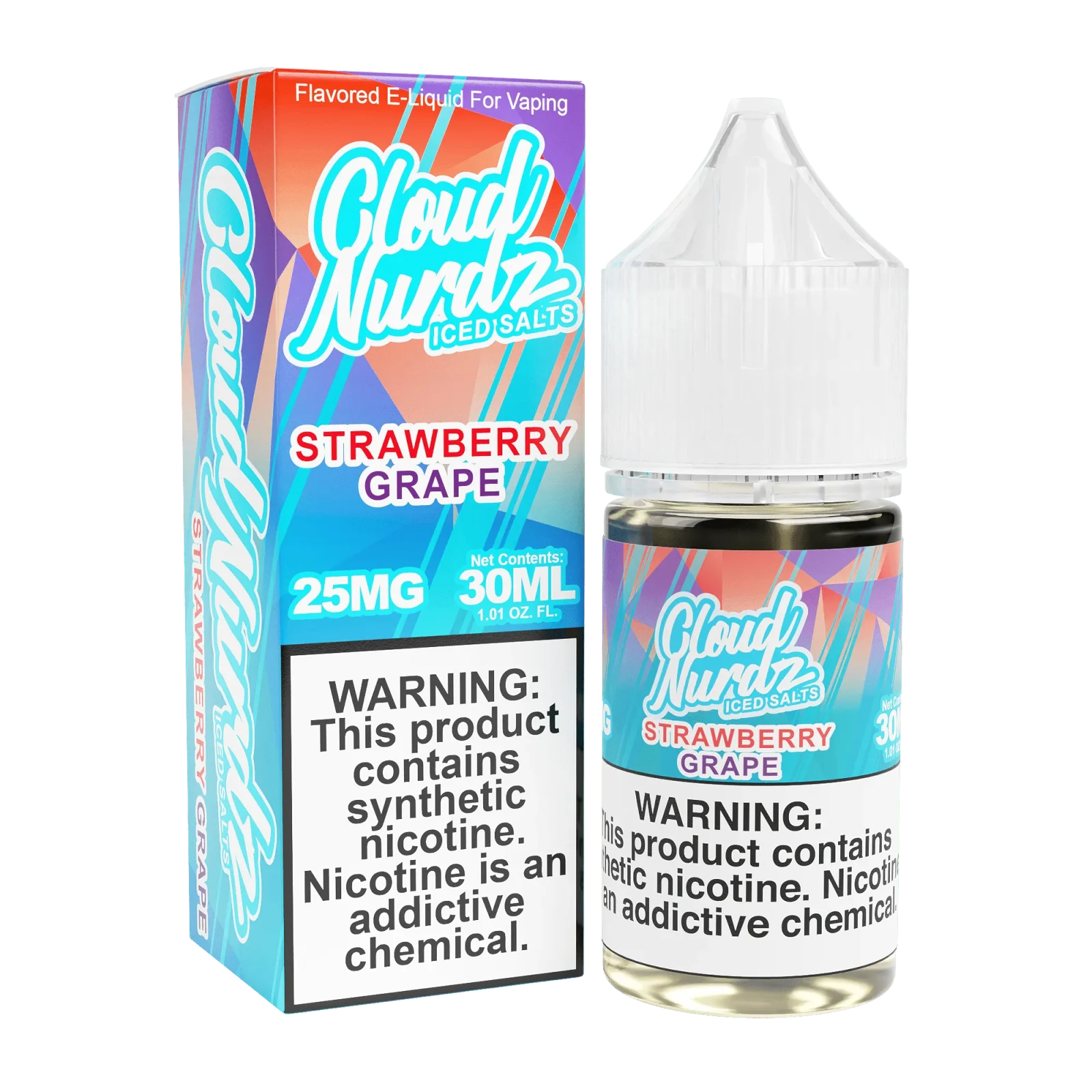 ICED Strawberry Grape SALT - Cloud Nurdz - 30mL