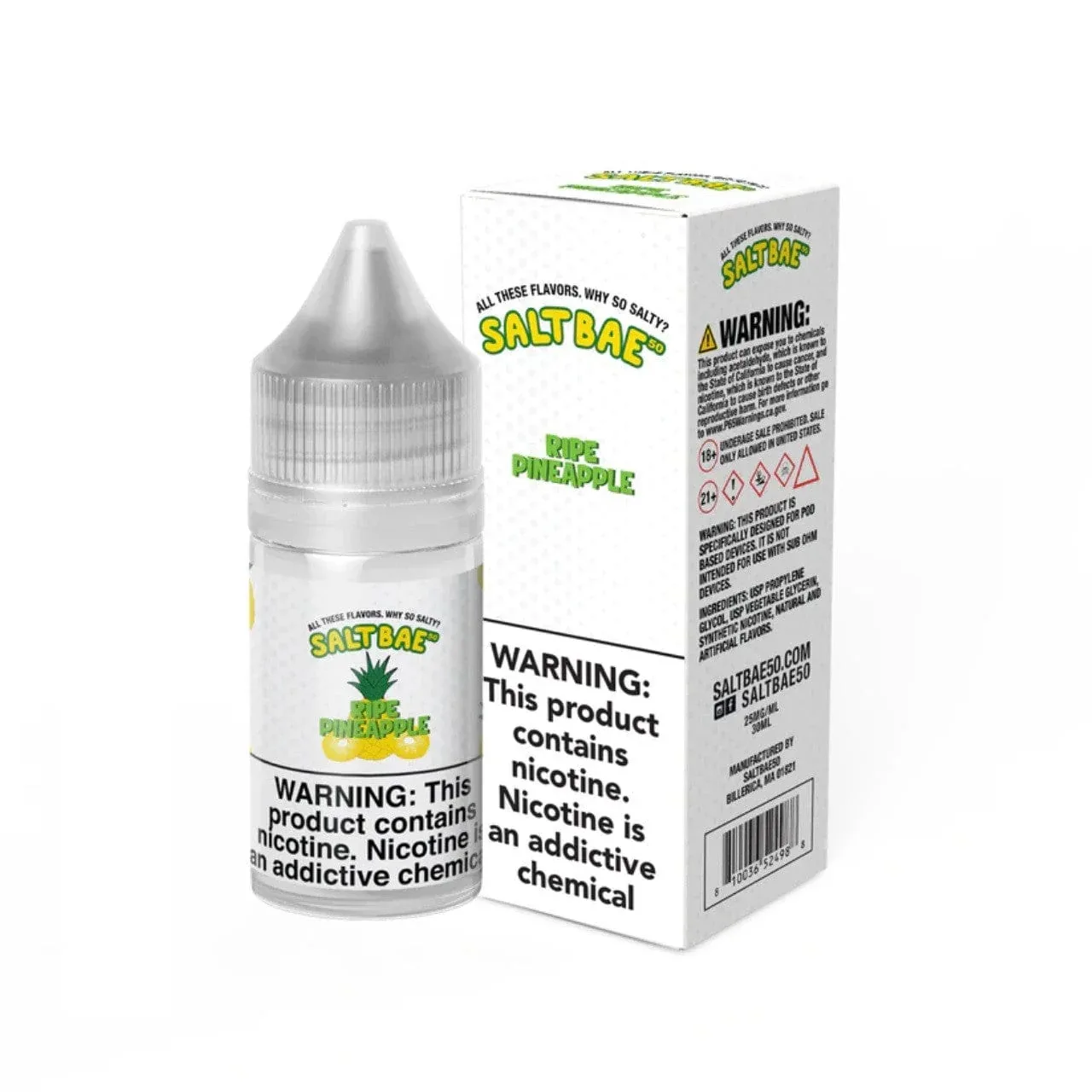 Ripe Pineapple (Fresh Pineapple) SALT - Salt Bae 50 - 30mL