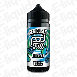 Doozy Vape Co Blue Pear Seriously Podfill 100ml Shortfill Vape Juice