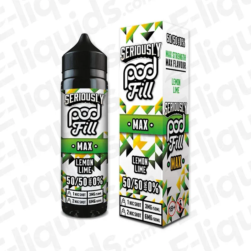 Doozy Vape Co Lemon Lime Seriously Podfill Max 40ml Shortfill Vape Juice