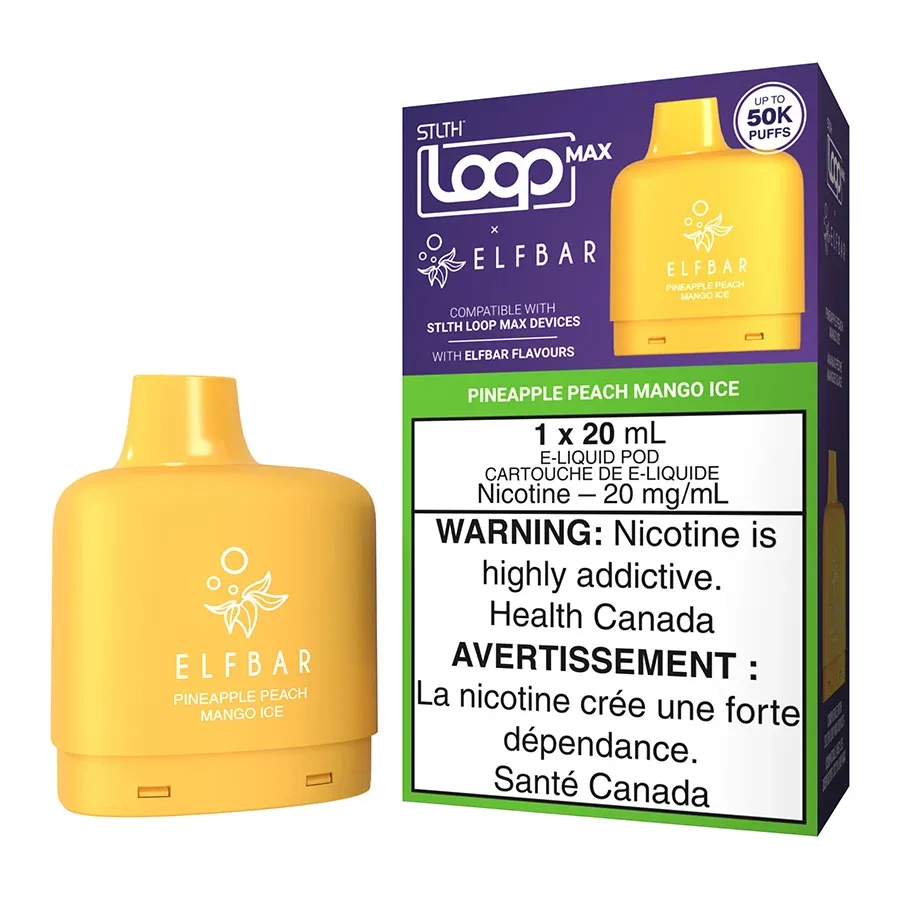 STLTH Loop Max X Elf Bar E-Liquid Pod Pack - Pineapple Peach Mango Ice 20ml