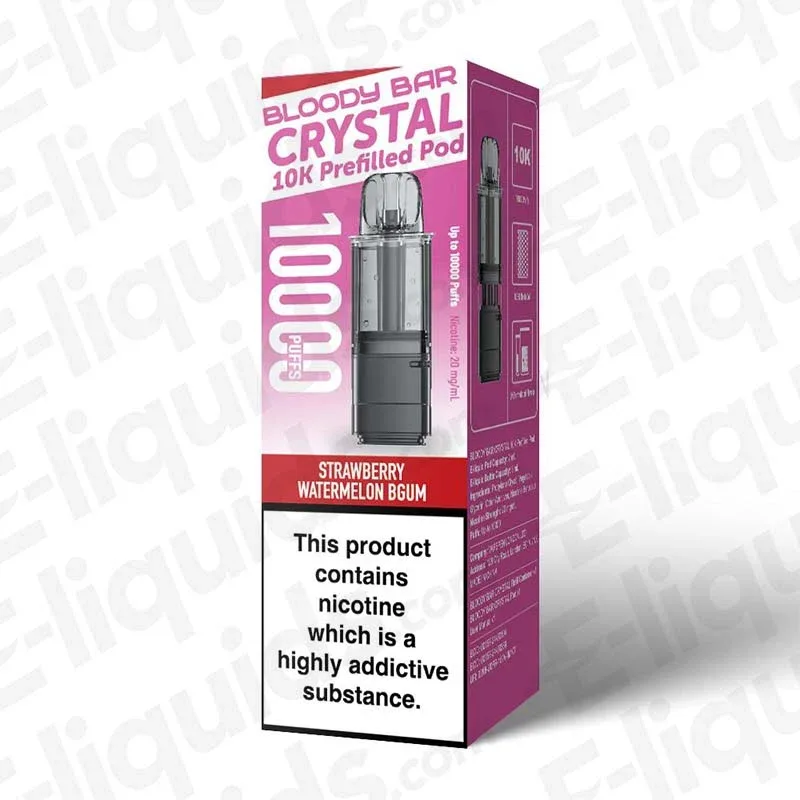 Bloody Bar Crystal 10K Strawberry Watermelon B'Gum Prefilled Pod