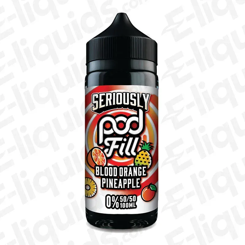 Doozy Vape Co Blood Orange Pineapple Seriously Podfill 100ml Shortfill Vape Juice