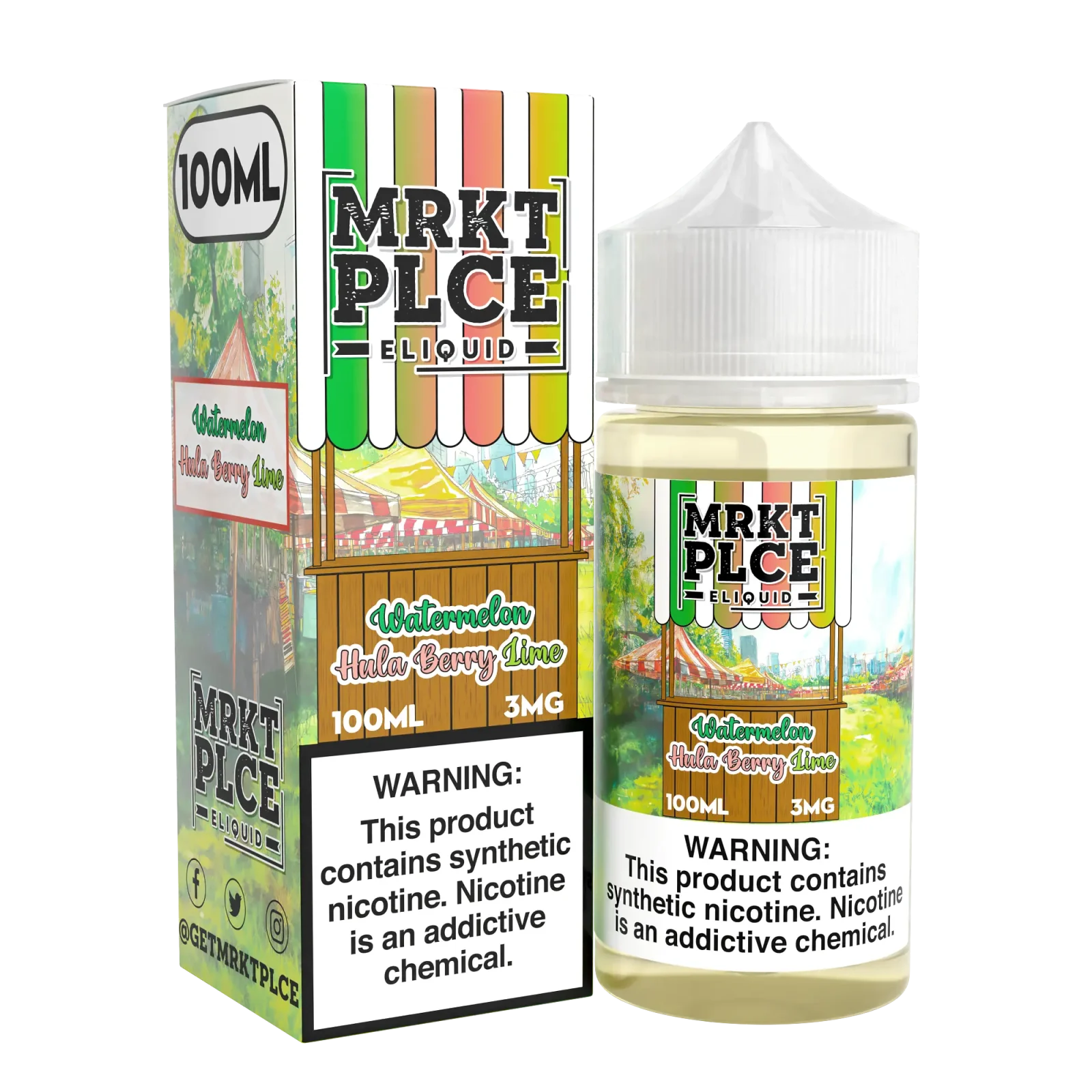 MRKT PLCE Watermelon Hula Berry Lime Vape Juice