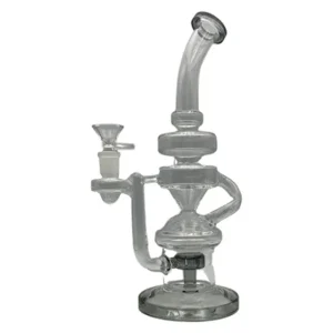 11" Showerhead Percolator Glass Recycler Water Pipe w/ Ring Shaped Bodies