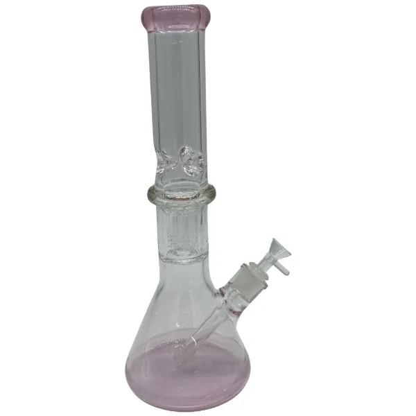 15" Color Tinted Glass Beaker Water Pipe with Showerhead Percolator