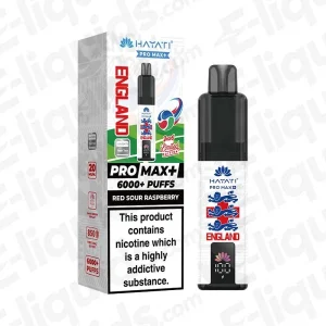 Hayati Pro Max+ 6K World Cup Edition (England) Red Sour Raspberry Prefilled Pod Kit