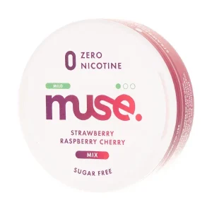 Strawberry Raspberry Cherry Zero Nicotine Pouches by Muse
