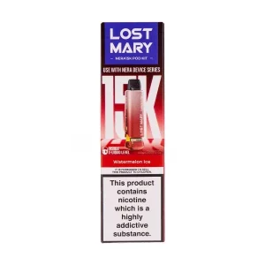 Watermelon Ice Nera 15k Prefilled Pod + Refill by Lost Mary