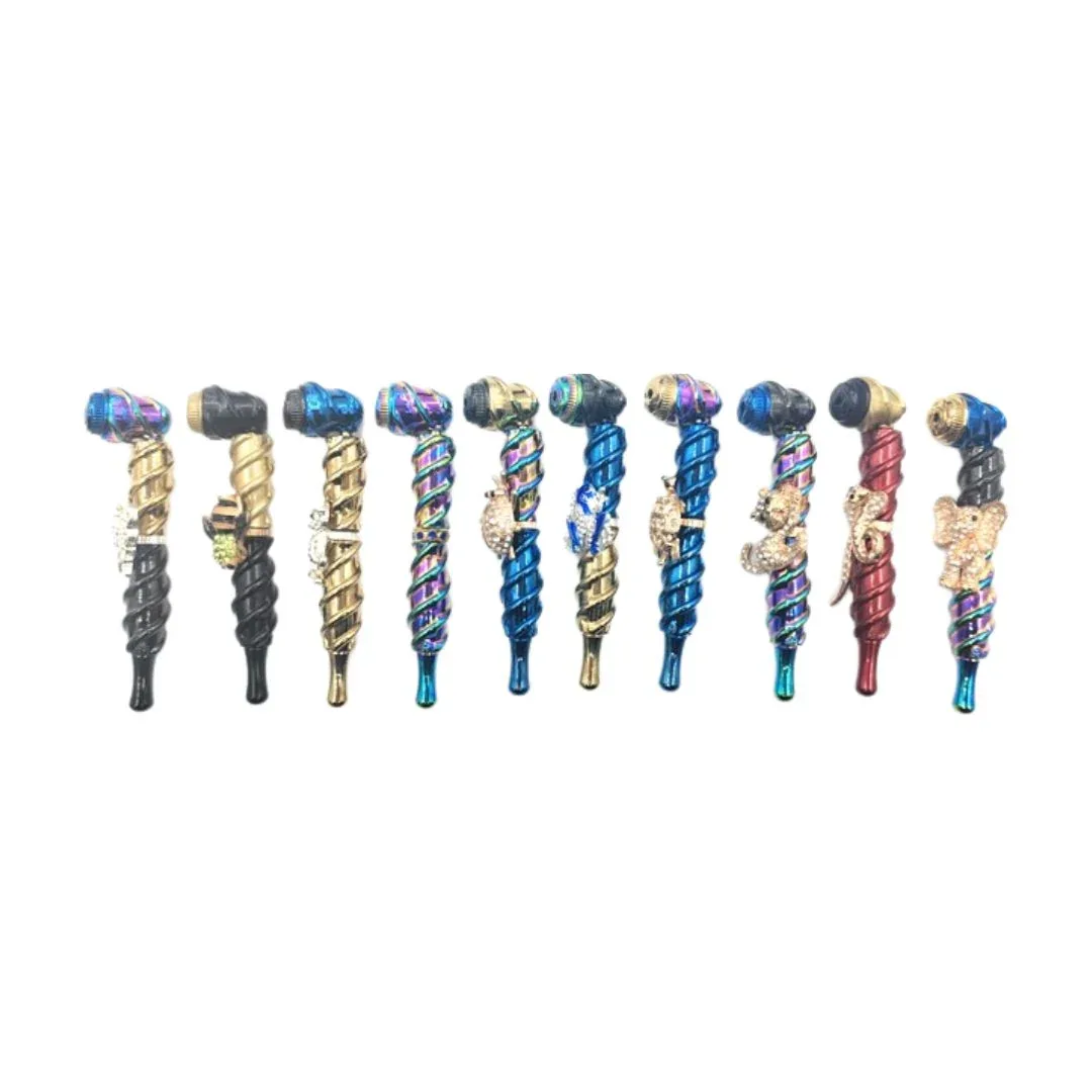 Premium Metal Hand Pipe Animal Design