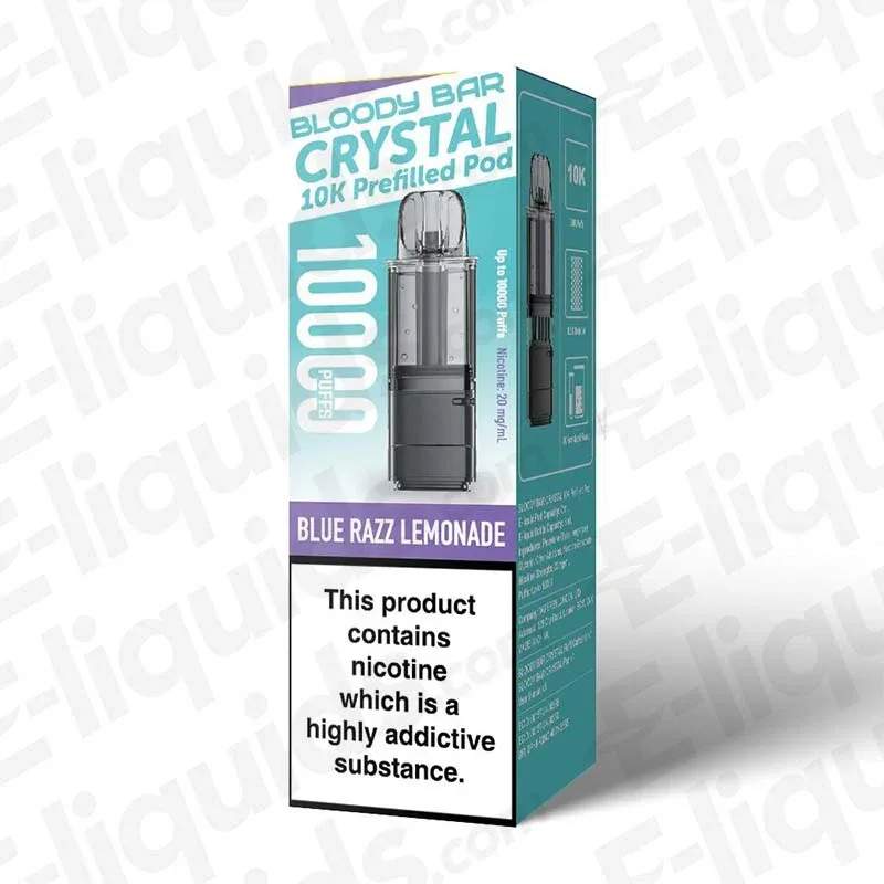 Bloody Bar Crystal 10K Blue Razz Lemonade Prefilled Pod