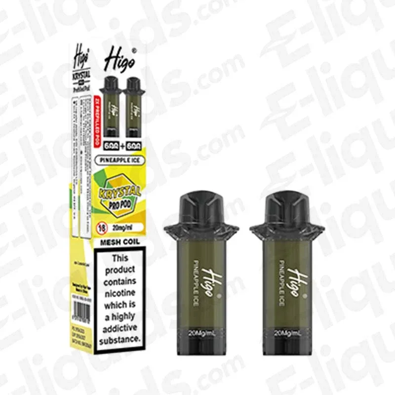 Higo Krystal Pro 600 Pineapple Ice Prefilled Pods 2 Pack