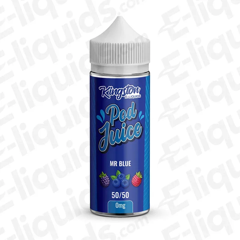 Kingston Mr Blue Pod Juice 50/50 100ml Shortfill Vape Juice