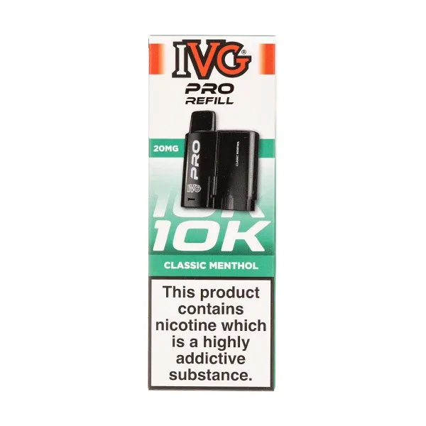 Classic Menthol Pro 12 Prefilled Pod + Refill by IVG - Image 2