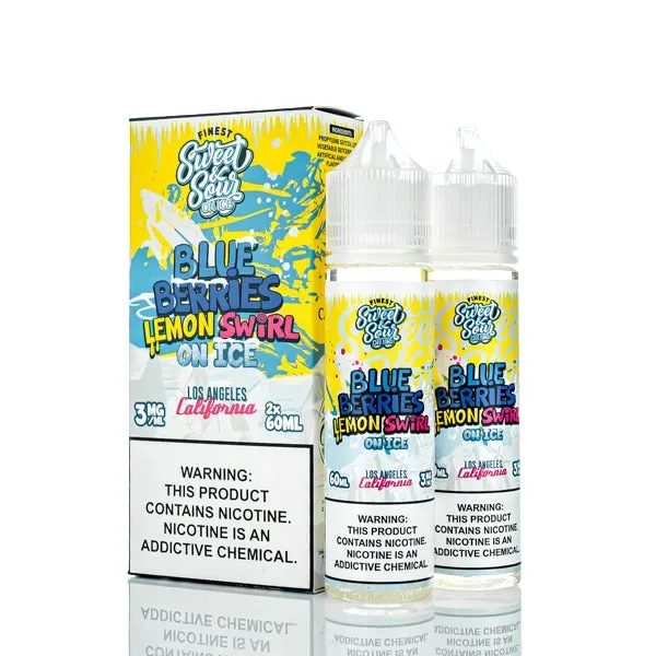 The Finest E-Liquid - Sweet & Sour - Blue Berries Lemon Swirl ICE - 120ml (DISCONTINUED)