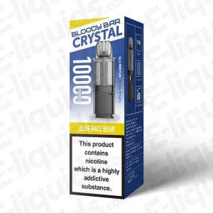 Bloody Bar Crystal 10K Blue Razz Bear Prefilled Pod
