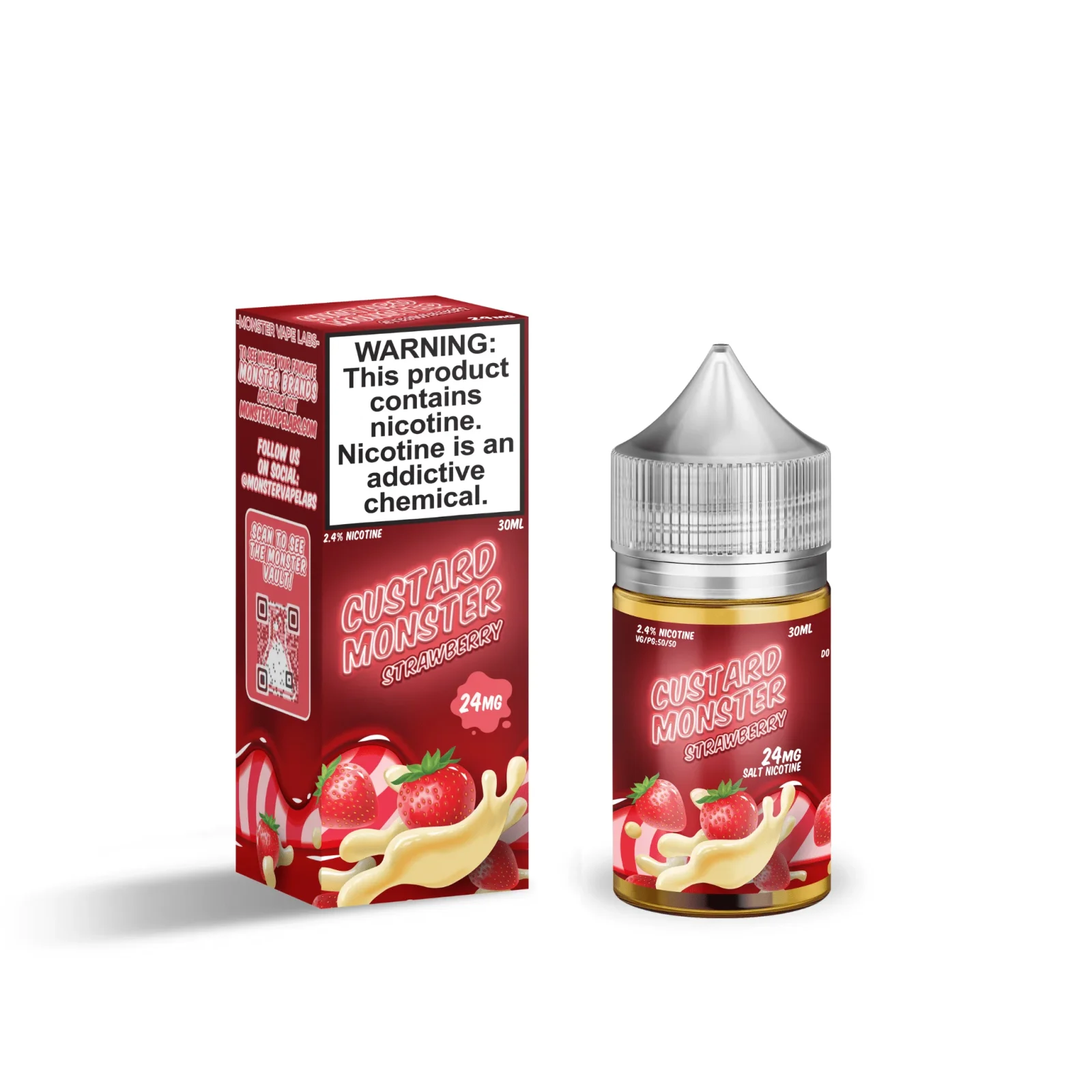 Strawberry SALT - Custard Monster - 30mL