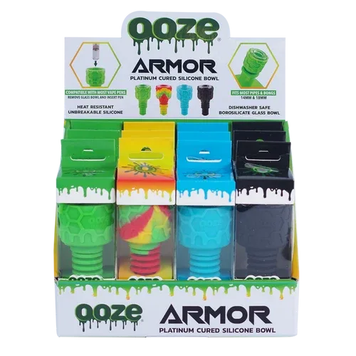Ooze Armor Silicone Bowl Display of 12