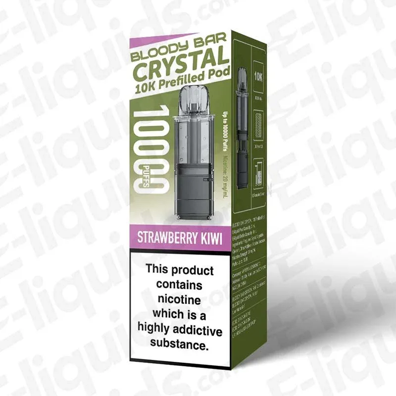 Bloody Bar Crystal 10K Strawberry Kiwi Prefilled Pod