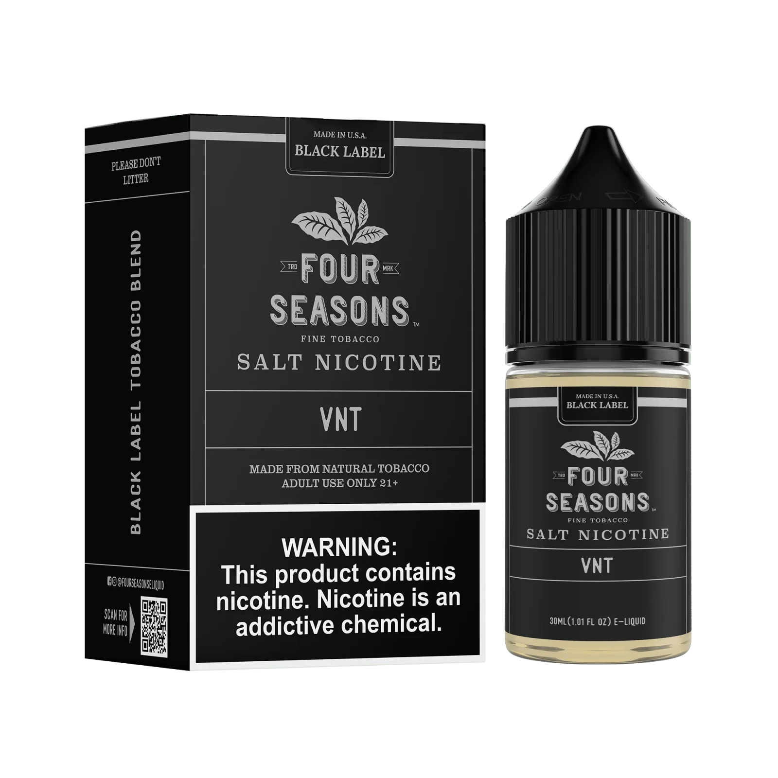 Vanilla Nut Tobacco (VNT) SALT - Four Seasons - 30mL