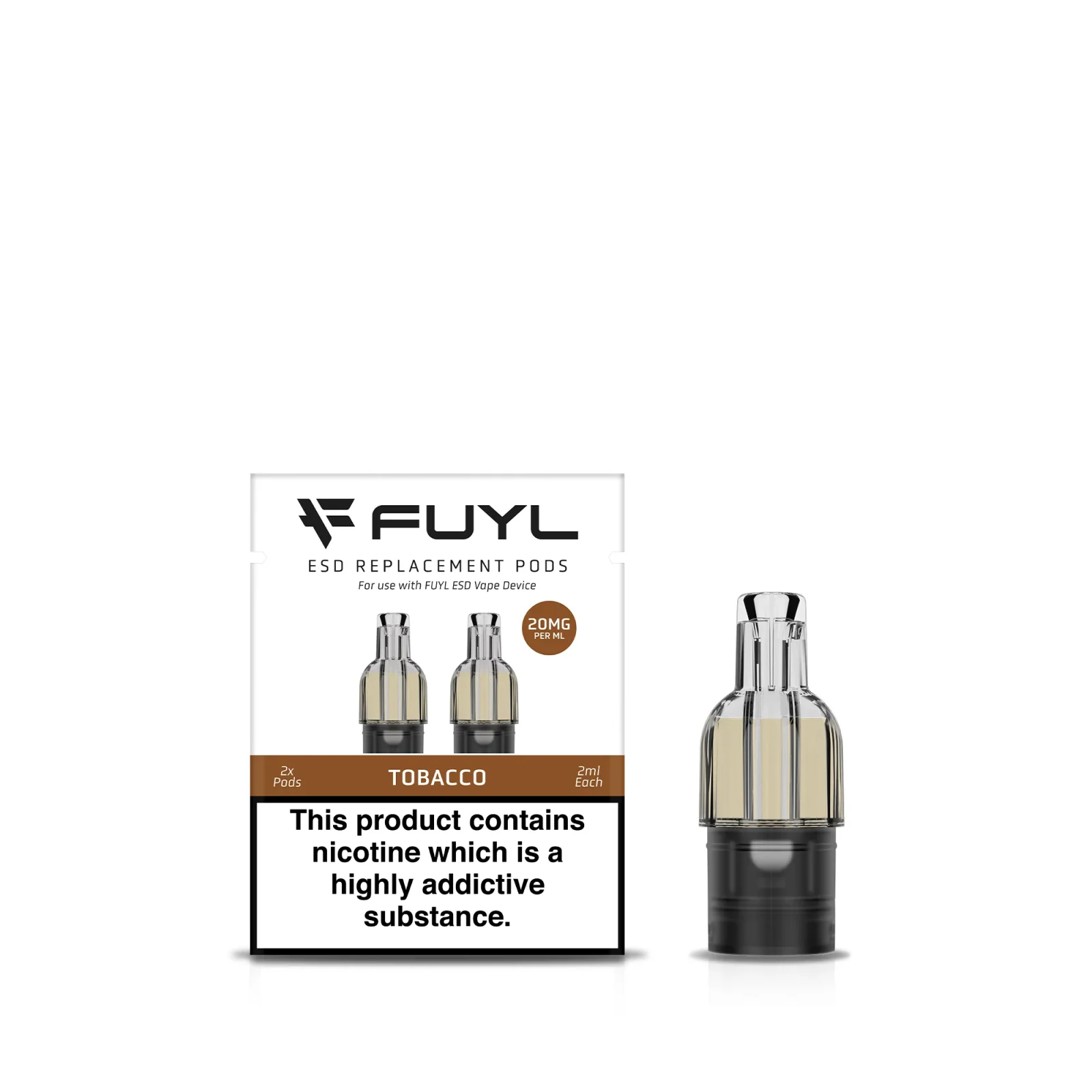 2 Pack - Tobacco FUYL ESD Pods - Image 2