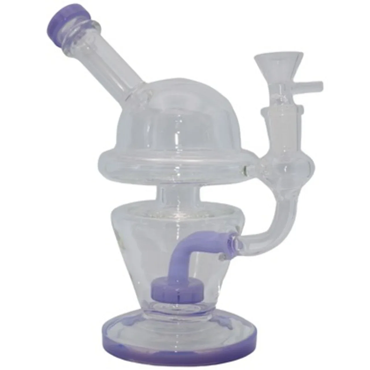 8" Glass Recycler Water Pipe/Dab Rig w/ Percolator