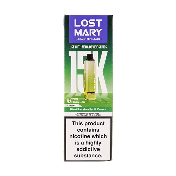 Kiwi Passionfruit Guava Nera 15k Prefilled Pod + Refill by Lost Mary