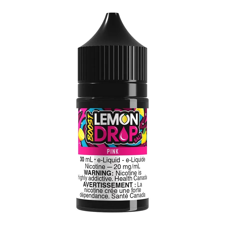 Lemon Drop Boost Salt Nic E-Liquid - Pink 30ml