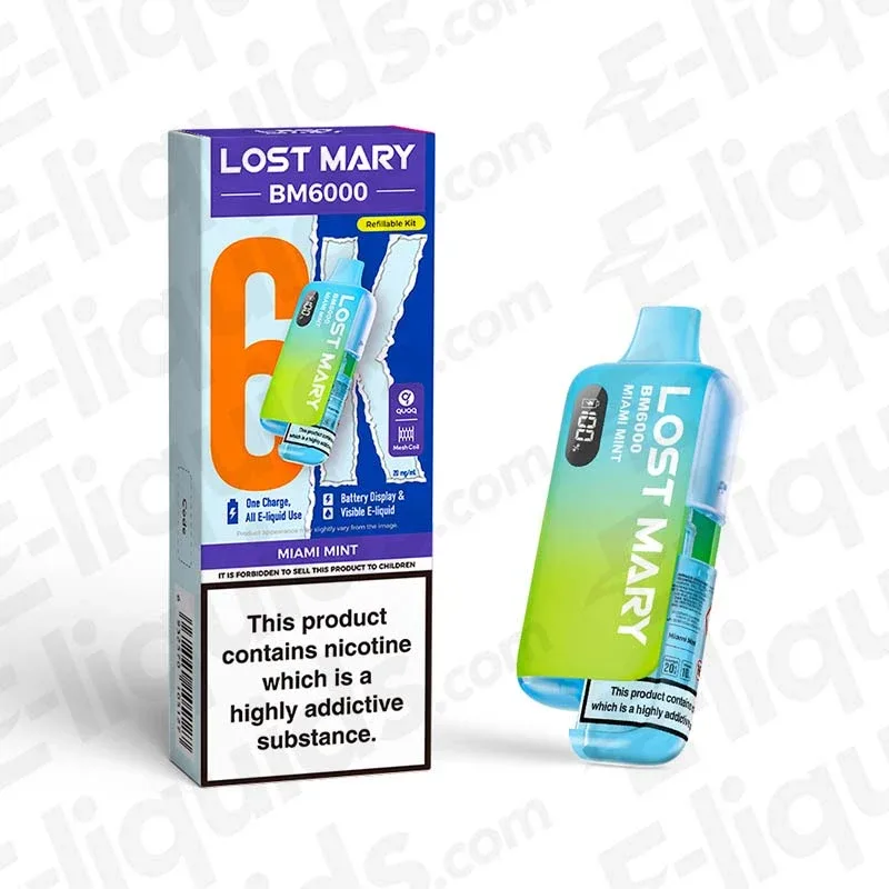 Lost Mary BM6000 Miami Mint Prefilled Pod Kit