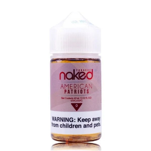 American Patriots Naked 100 Tobacco 60mL