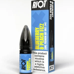 Blueberry Peach Fizz Nic Salt E-Liquid - Riot X
