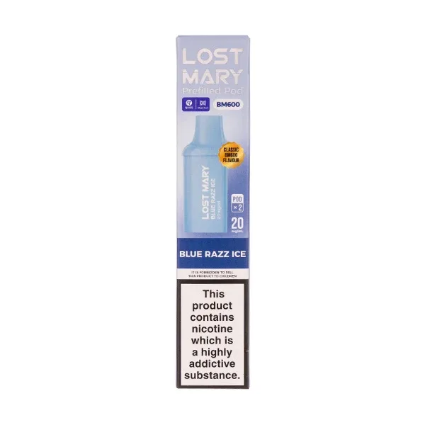 Blue Razz Ice BM600 Prefilled Pods by Lost Mary
