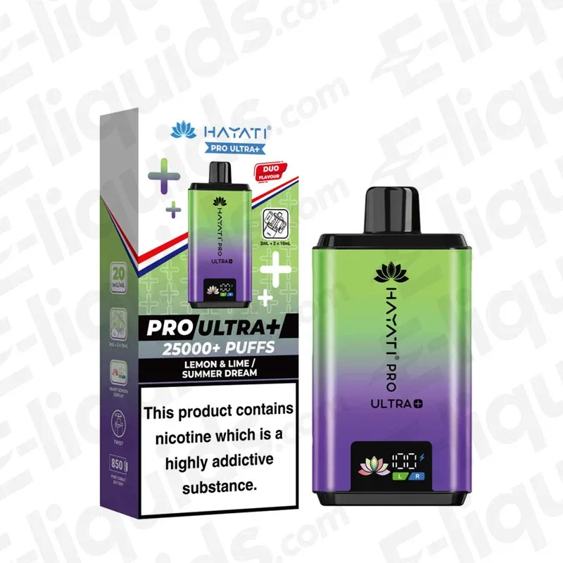 Hayati Pro Ultra+ 25K Lemon & Lime - Summer Dream Prefilled Pod Kit