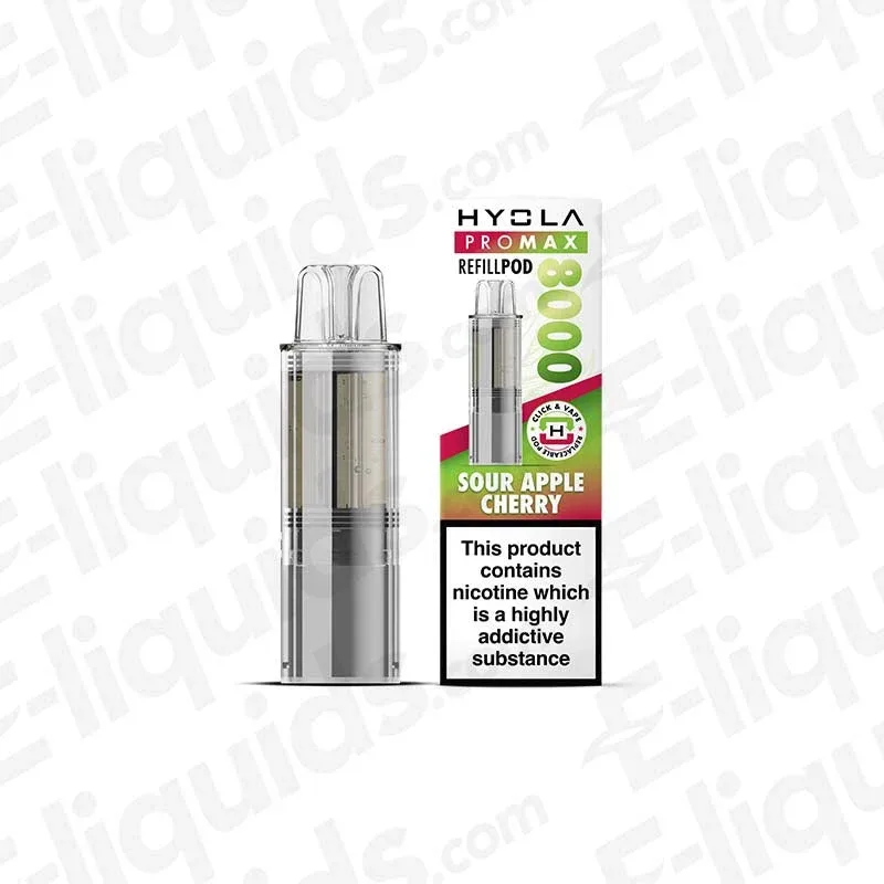Hyola Pro Max 8000 Sour Apple Cherry Prefilled Pod